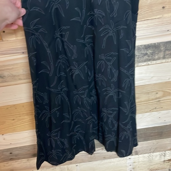 J.Crew size 6 Petite Black with Palm Tree Pattern Sleeveless Form Fitted Dress - Picture 4 of 8